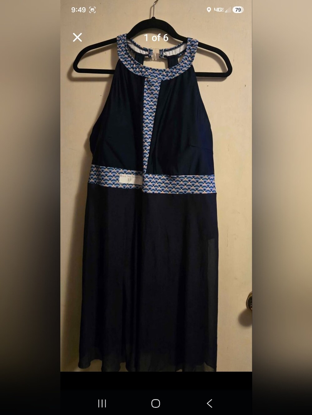 SHEIN Black and Blue One Piece Swimsuit
